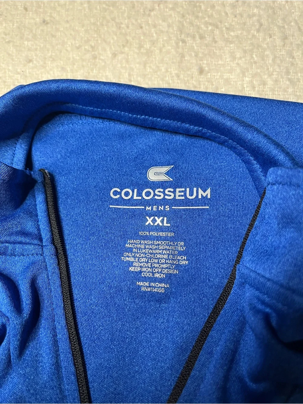 Colosseum NCAA Boise State Broncos 1/4 Zip Pullover Jacket Mens XXL Jersey Vtg